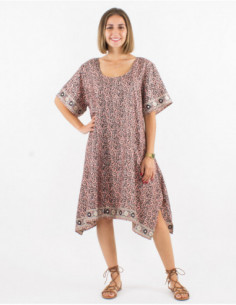 Robe oversize d'été 2023 motif arabesque baba cool