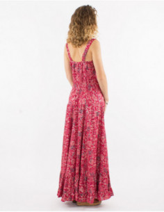 Pink feminine long dress with ruffles for spring 2023 2