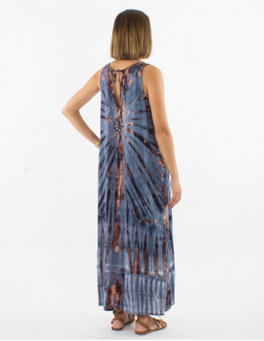 Robe longue évasée ouverture dos