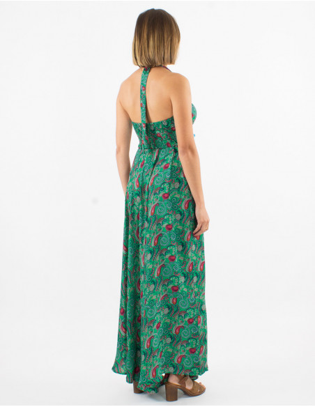 backless boho maxi dress