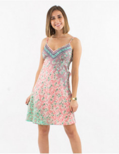 Light romantic short dress with pastel floral print