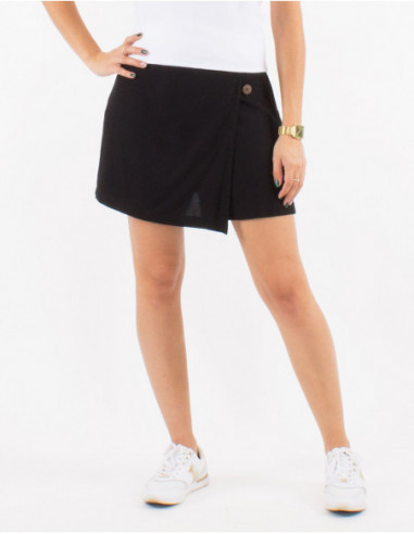 Lightweight skirt shorts for summer 2023 basic women black