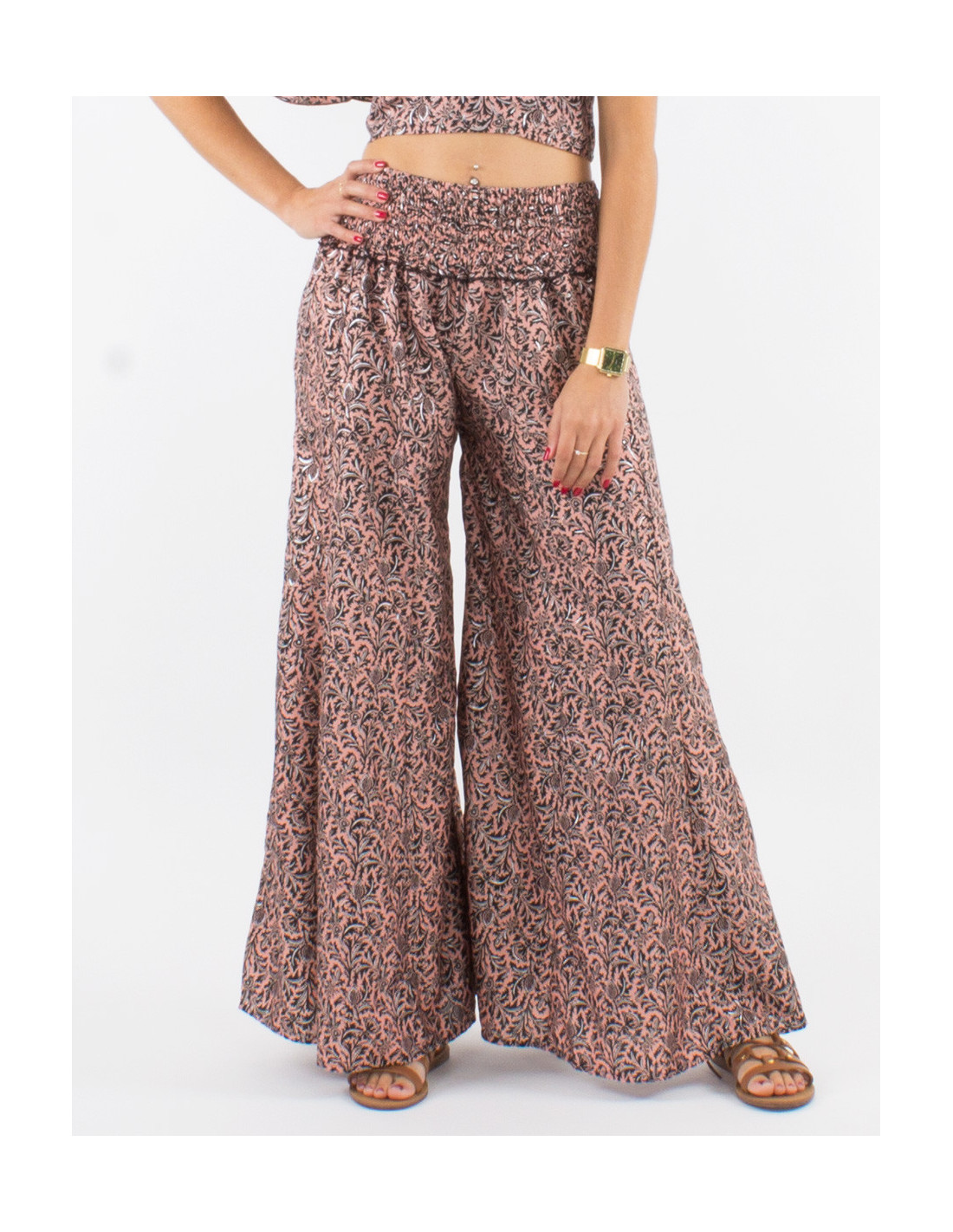 Lannaclothesdesign Pantaloni Harem Donna Stile Boho Con Tasche - Blu Scuro, Taglia Large