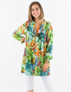 Long sleeve tunic woman for spring baba cool foliage