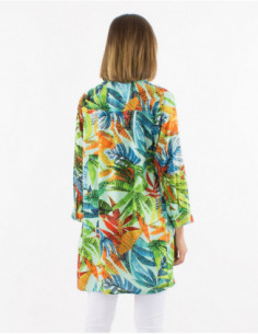 Tunique en coton à manches 3/4 pour le printemps 2023 à motif feuillage baba cool 2