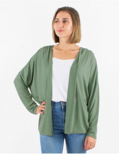 Veste légère femme pour la mi saison indispensable unie vert eau