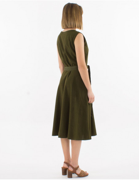 Vintage mid-length dress with buttons