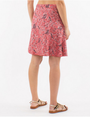Short silver bohemian wrap skirt