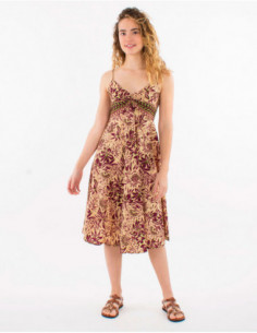 Women's asymmetrical summer flowing dress 2023 with boho flowers