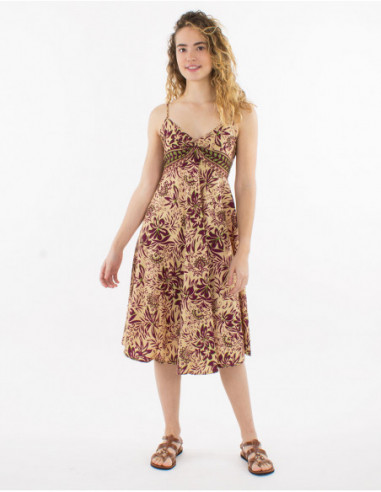 Robe d'été mi longue fluide bohème chic