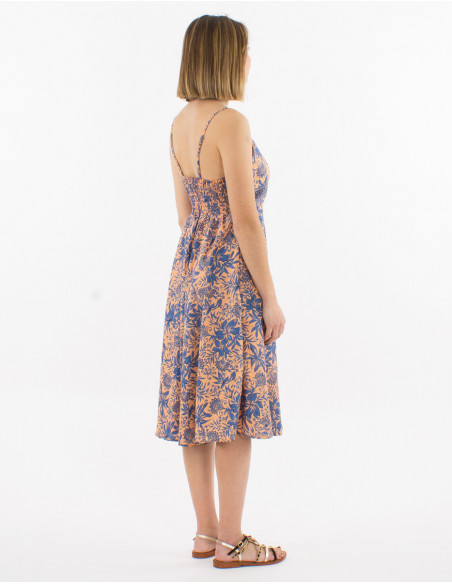 Robe d'été mi longue fluide bohème chic