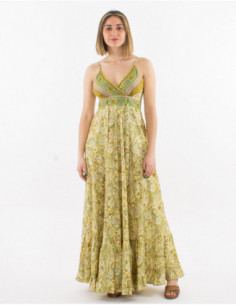 Original flowing long dress for summer with paisley print 2