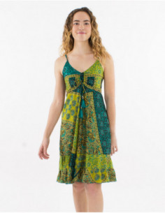 Little short flowing summer dress Coline 2023 with original baba cool print