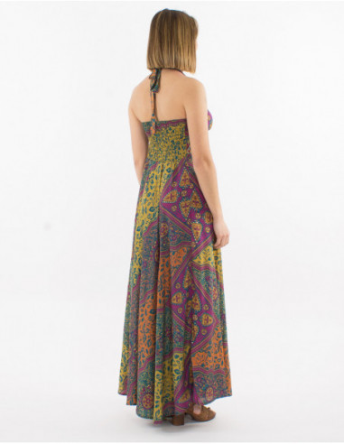 Robe longue dos nu inspiration sari