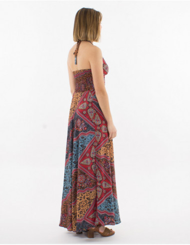 Robe longue dos nu inspiration sari