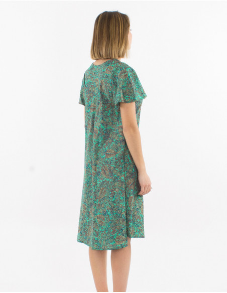 Robe bohème mi longue large avec poches