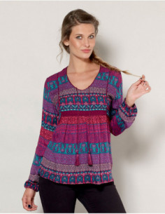 Indian blouse with pompons