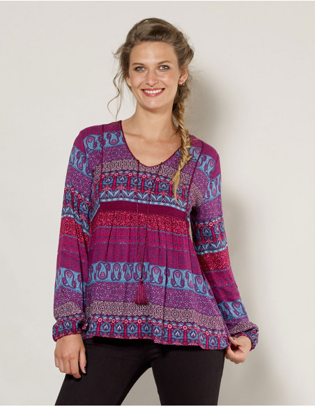 Indian blouse with pompons