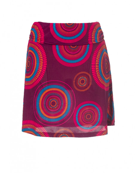 Knitted skirt with mandalas print