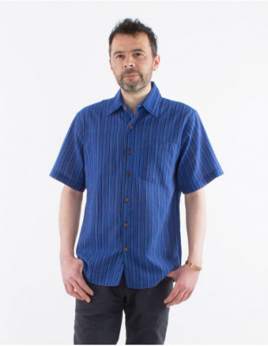 Chemise rayée manches courtes homme