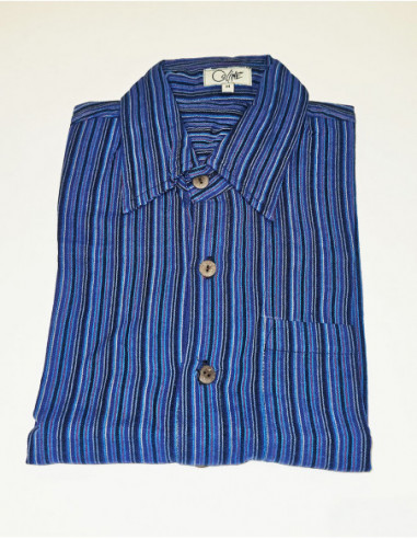 Striped shirt short sleeves man