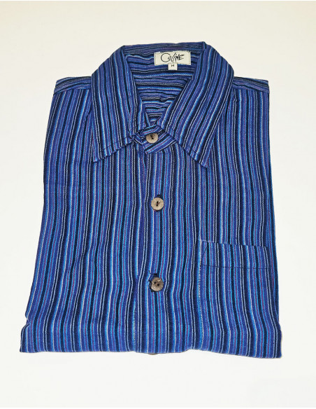 Chemise rayée manches courtes homme