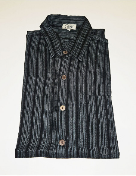 Striped shirt short sleeves man