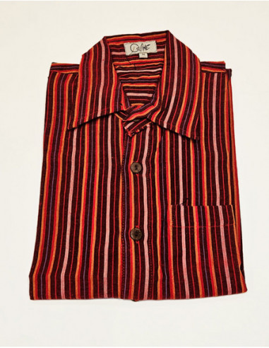 Chemise rayée manches courtes homme