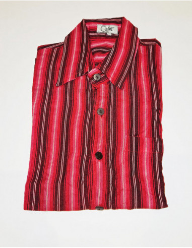 Chemise rayée manches courtes homme