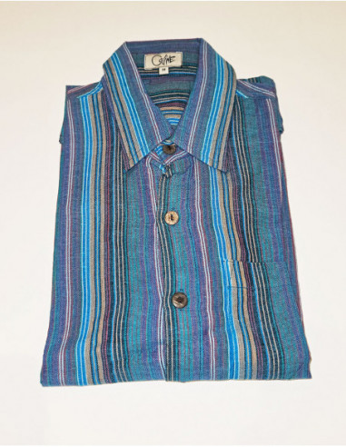 Striped shirt short sleeves man