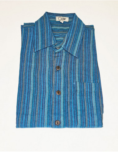 Chemise rayée manches courtes homme