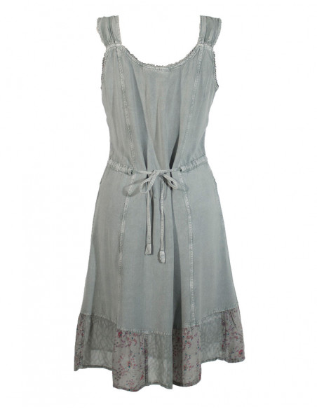 Rayon dress embroidered