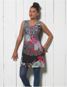 Polyester dress printed