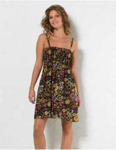 Printed rayon minidress