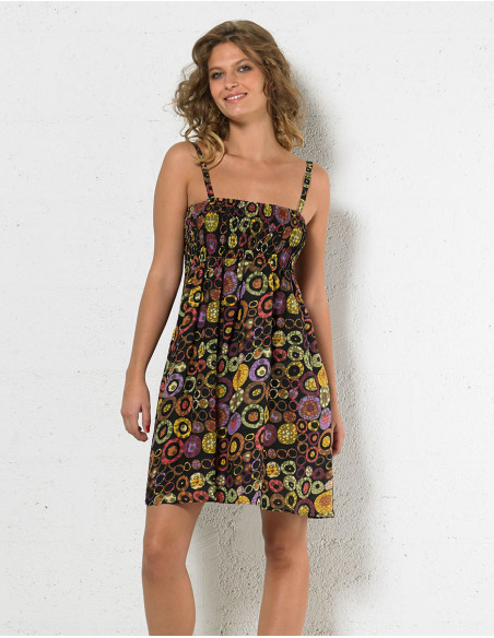 Printed rayon minidress