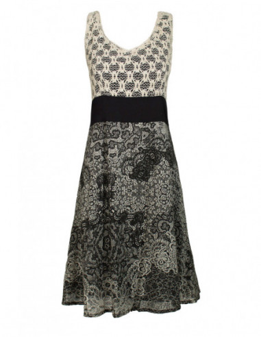 Printed cotton long dress