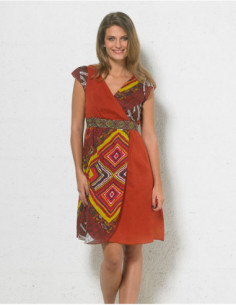 Printed cotton long dress