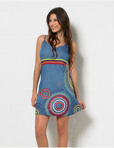 Short denim dress