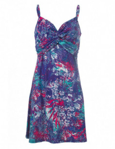 Robe courte à bretelles motif floral 2