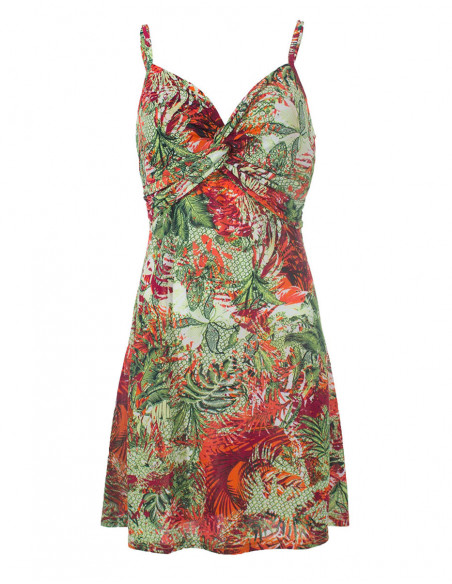 Short Strapless Floral Dress