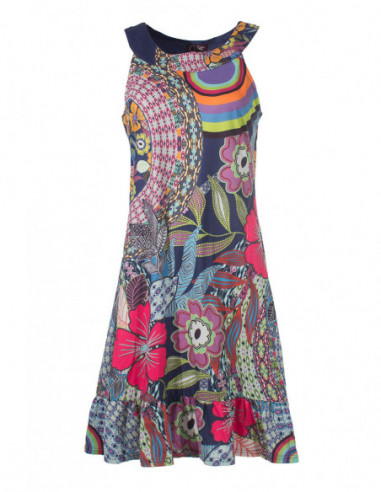 Robe sans manches multicolore