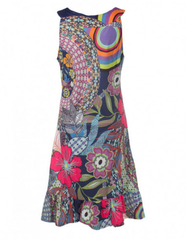 Robe sans manches multicolore