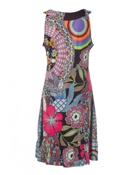 Robe sans manches multicolore
