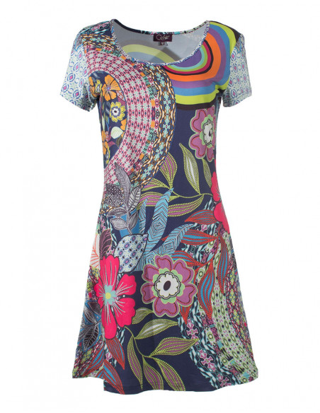 Robe manches courtes ethnique