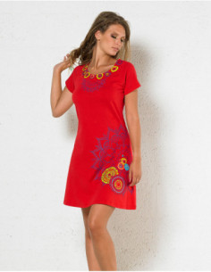 Robe courte motifs rosaces