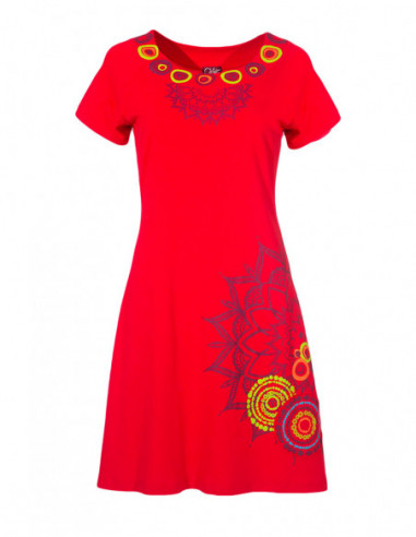 Robe courte motifs rosaces