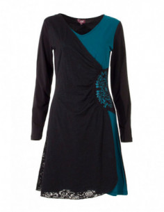 Long-sleeved bicolour dress 2