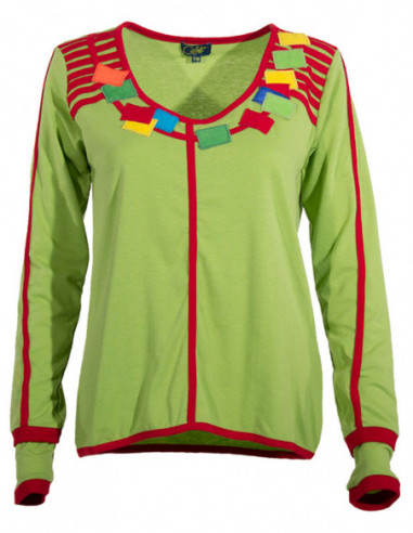 Original tee shirt with fabric patches