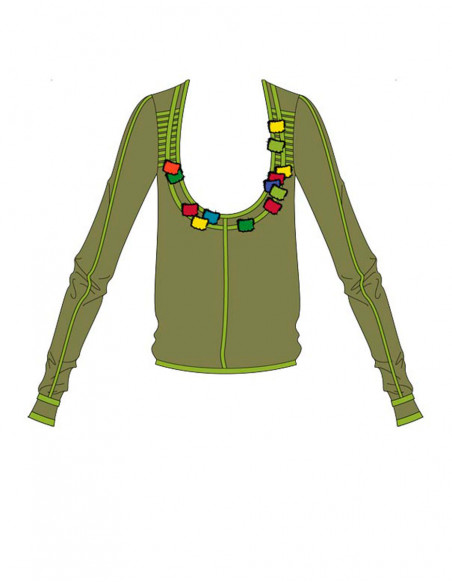 Original tee shirt with fabric patches