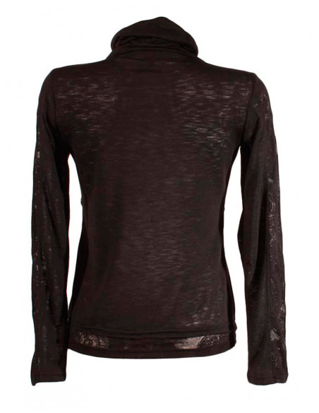 T-shirt manches longues col roulé
